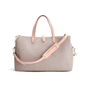 Cuyana Triple Zipper Weekender - Soft Grey/Natural